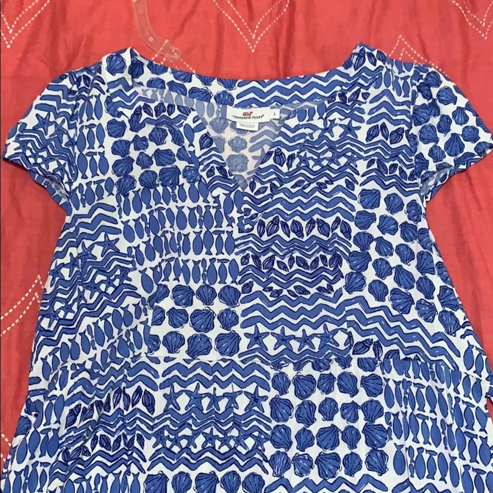 Vineyard Vines Nautical Themed Shift Dress
